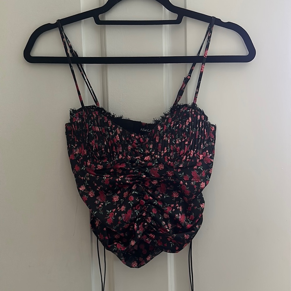 For love and lemons floral bustier top size S